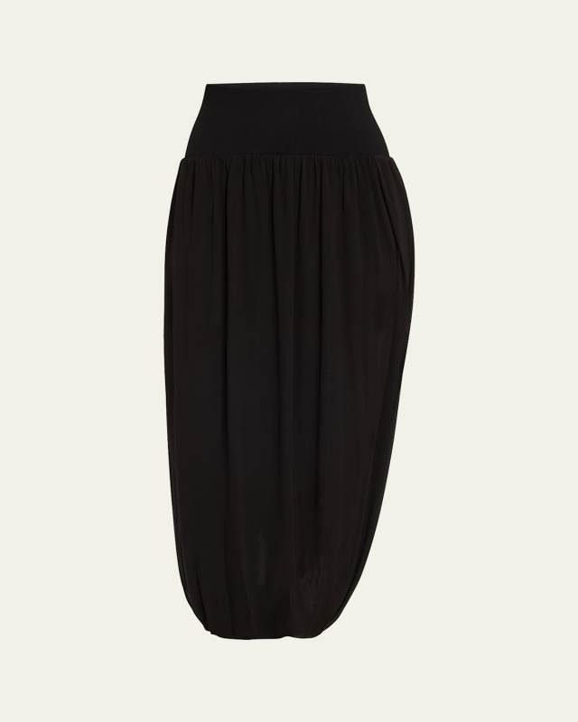 Jordiana Draped Midi Skirt